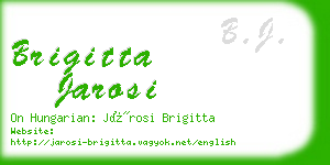 brigitta jarosi business card